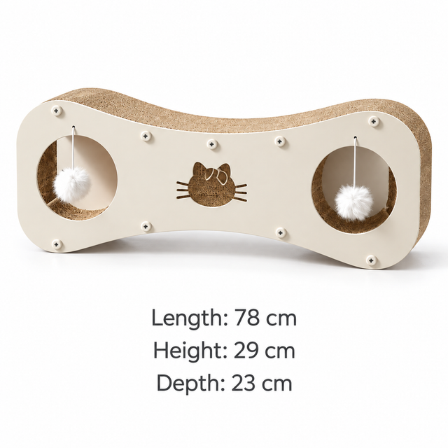 Paw-villian external dimensions: 78 cm length, 29 cm height and 23 cm depth