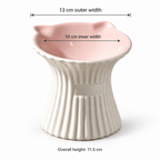 Purr-celain bowl with 13 cm outer and 10 cm inner width arrows; overall height 11.5 cm