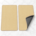 Two 80 × 50 cm natural sisal scratching mats, one showing its non-slip backing