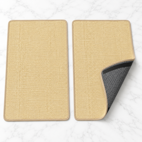 The Sisal Pair — Two 80 × 50cm Natural Scratching Mats