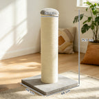 The Full Stretch scratching post dimensions: 75.5 cm high, 20 cm diameter and 48 cm square base