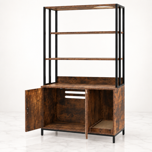 The Library — Coffee Litter Cabinet & Shelving