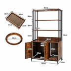 Plain white dimension diagram for The Library — Litter Cabinet & Shelving showing product size measurements in centimetres.