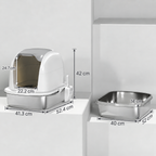 The Silver Parlour dimensions: 52.4 x 41.3 x 42 cm with a 22.2 x 24.7 cm entrance