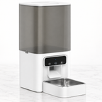 White 4.5L Wi-Fi automatic cat feeder with stainless-steel bowl
