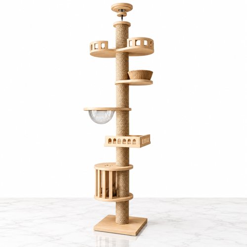 The Feline Sovereign Spire — Floor-to-Ceiling Cat Tower