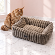 Plush Rectangular Cat Bed, 4 Sizes – The Velvet Nest