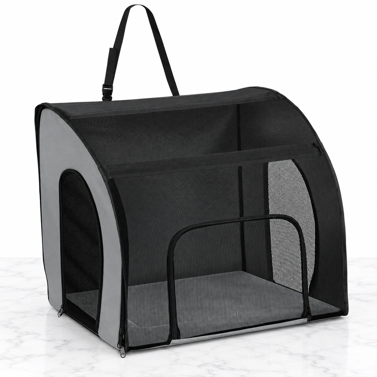 Large K&H Travel Safety Carrier — hero marble