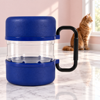 Travel-Tainer Portable Food Storage Container – The Journey Pantry with a ginger Maine Coon in a pale pink room