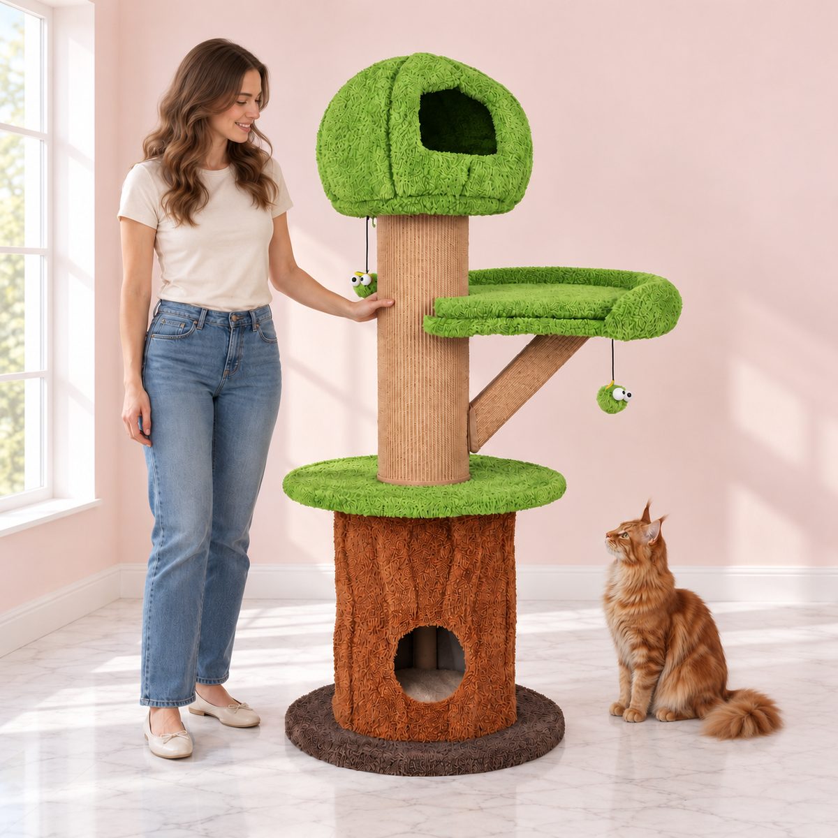 Mushroom Cat Tower - Woodland Crown | Giant Paws