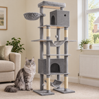 Grand Summit cat tower with Maine Coon in UK living room