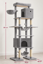Grand Summit dimensions: 201 cm height, 78 by 48 cm footprint