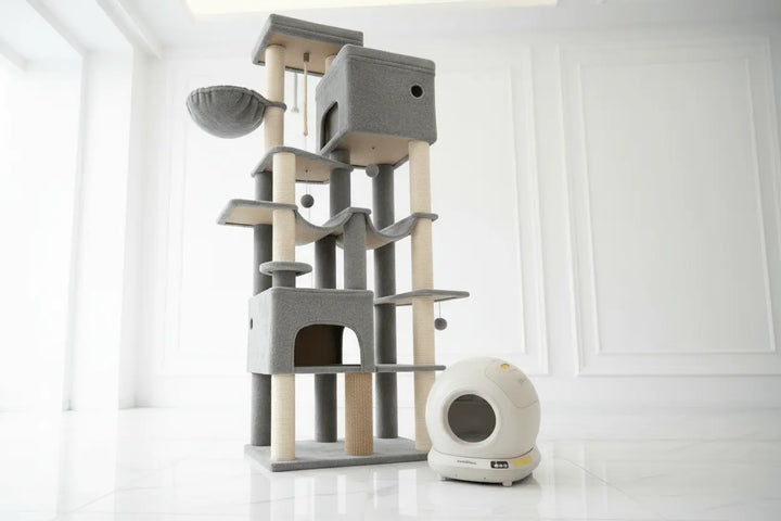 The Tower & Litter Bundle — Cat Tower & Self-Cleaning Litter Tray