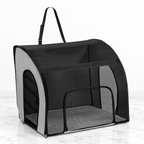 Large Soft-Sided Cat Travel Carrier on white marble