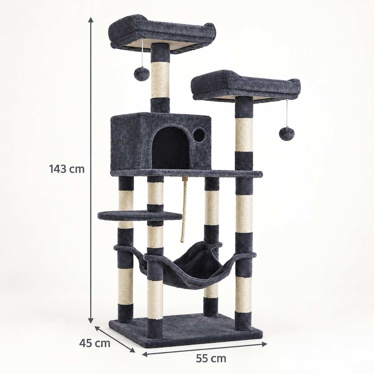 Misty Perch dimensions: 143 cm high, 55 by 45 cm base
