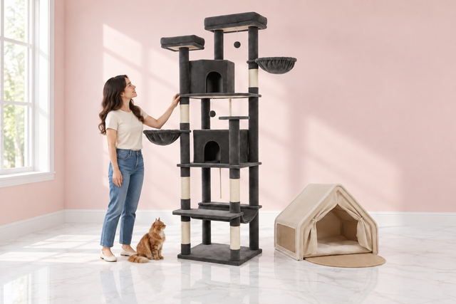Large Cat Tree & Tent Bundle – The Tower & Den Bundle
