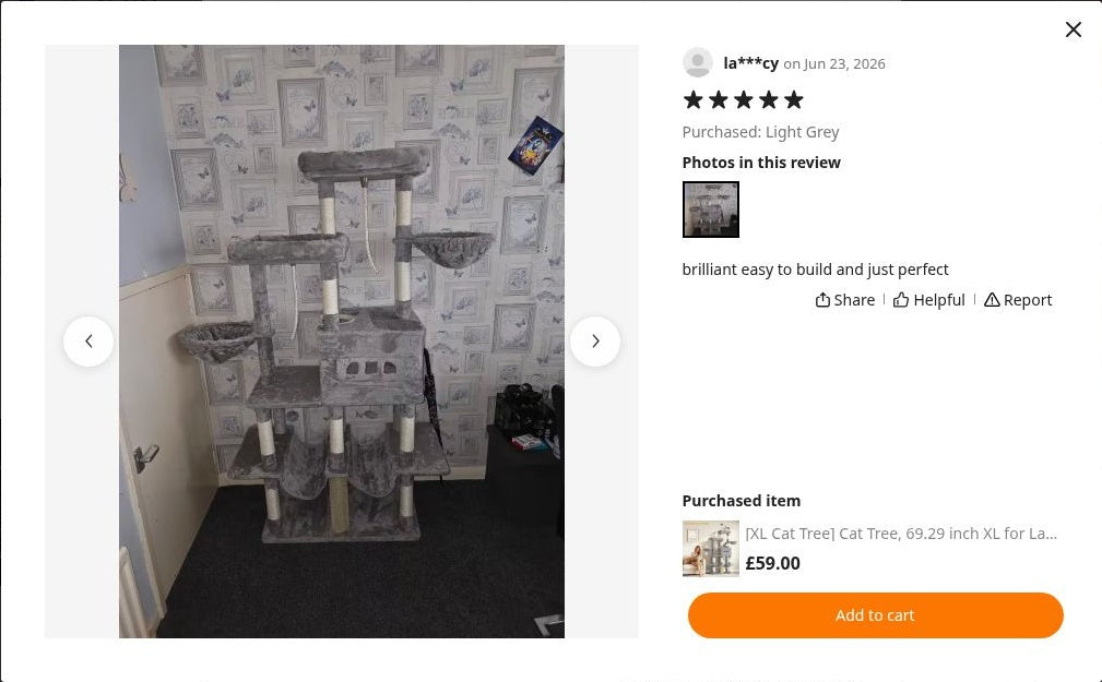 la***cy’s photograph of Maine Coon Cat Tree 176cm | XL Multi-Level Tower – The Grand Haven