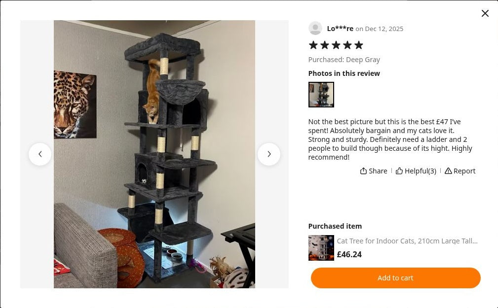 Lo***re’s photograph of Maine Coon Cat Tree 211cm | XL Cat Tower – Cat-Cave