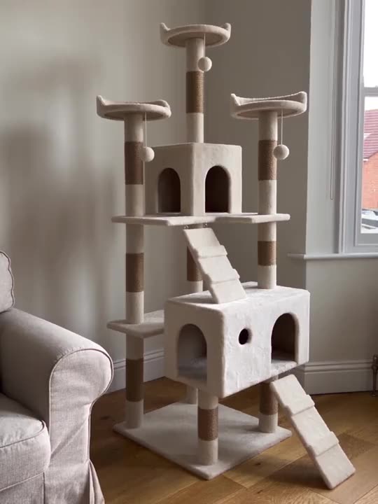 The Cream Estate — Multi-Level Cat Tower at home